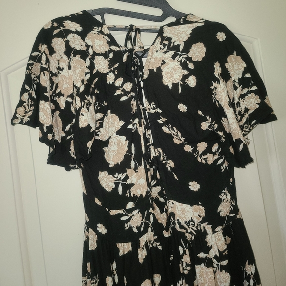 Jen's Pirate Booty Goya midi dress obsidian Spanish Rose black lace down XS gown - Picture 11 of 16